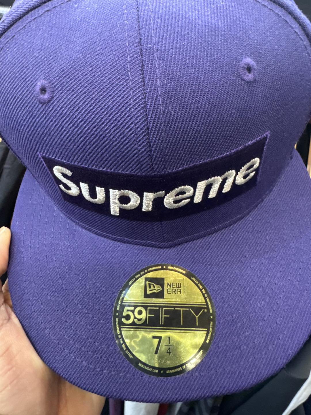 Supreme x New Era 1M Metallic Box Logo ‘Purple Chrome’ (used)